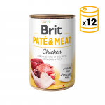 Brit pate meat pollo latas para perro