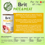 Brit pate meat pollo latas para perro
