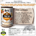 Brit fresh pollo con patata latas para perro