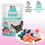 Brit care mini filetes salmon y arenques en salsa latas para gato