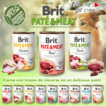 Brit pate meat pavo latas para perro