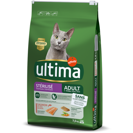 Ultima Pienso para Gatos Adultos Esterilizados con Salmón