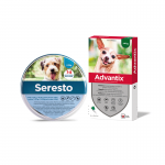 Pack Súper Protección: collar Seresto menos de 8kg + Advantix 4 pipetas 0-4kg para perros mini