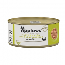 Applaws Latas de Comida Húmeda en Caldo para Gatos con Atún y Algas