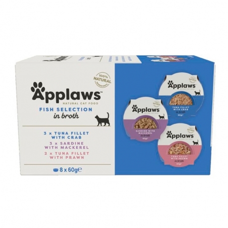 Applaws Multipack Tarrinas de Comida Húmeda para Gatos con Pescado