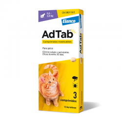 Adtab 3 Comprimidos Masticables antiparasitarios para gatos