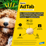 Antiparasitario masticable AdTab para perro 1 comprimido