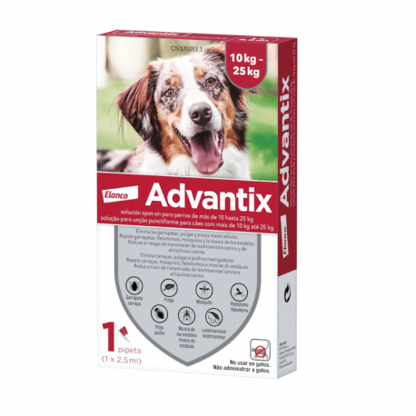 Advantix 10-25 KG Pipetas Triple Protección (6)