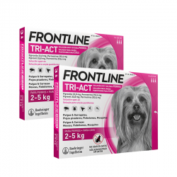 Frontline Tri-Act Pack Ahorro 12 pipetas para perros mini (2-5KG)