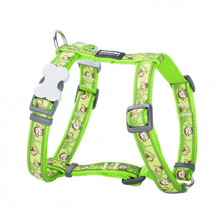 RedDingo Arnés para Perros Verde Lima Diseño de Monos