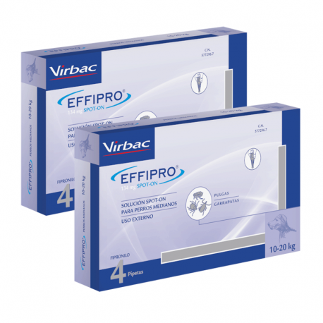 Effipro Spot On Pack Ahorro 8 pipetas para perros medianos (10-20kg)