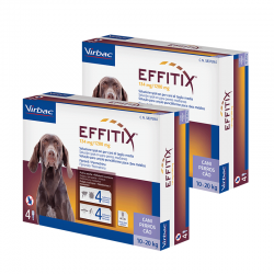 Effitix antiparasitario Pack Ahorro 8 pipetas para perros medianos (10-20kg)