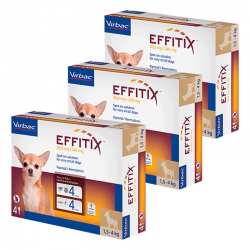 Effitix antiparasitario Pack Ahorro 12 pipetas para perros mini (1,5-4kg)