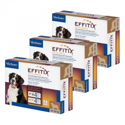 Effitix antiparasitario Pack Ahorro 12 pipetas para perros gigantes (40-60)