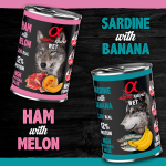 Alpha Spirit pack Latas para perros de Jamón y Melón