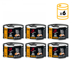 Alpha Spirit pack Latas para gatos Esterilizados de Pollo