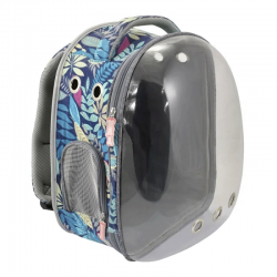 Mochila Space Con Flores Azul Nayeco
