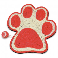 Rascador huella coral con ratón para gatos