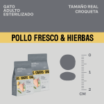 Givers Pienso Natural Para Gatos Esterilizados con Pollo y Hierbas
