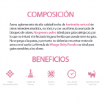 Weego Baby Powder Arena Aglomerante para Gatos Aroma Talco