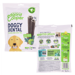 Sticks dentales para perros grandes Edgard & Cooper con manzana y eucalipto