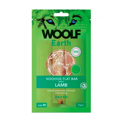 Woolf Earth Noohide M Snack para Perros Medianos con Cordero