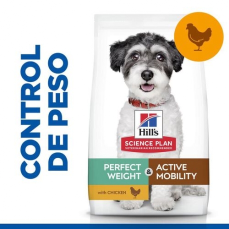 Hills Science Plan Perfect Weight & Active Mobility Small Pienso para Perros Pequeños con Pollo