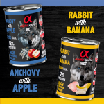 Alpha Spirit Comida Húmeda Para Perros con Conejo y Plátano