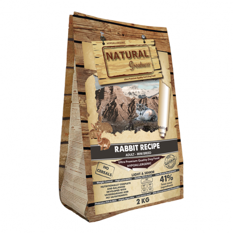 Natural Greatness Rabbit Recipe Light & Senior Pienso Para Perros Mini