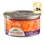 Almo Nature Daily Comida Húmeda en Mousse para Gatos con Conejo