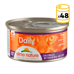 Almo Nature Daily Comida Húmeda en Mousse para Gatos con Conejo