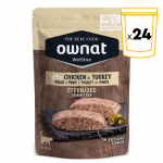 Ownat Wetline comida húmeda para gatos sterilised chicken & turkey