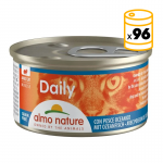 Almo Nature Daily Comida Húmeda en Mousse para Gatos con Pescado del Océano