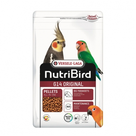 Versele Laga NutriBird G14 Original Alimento para Periquitos Grandes y Cotorras