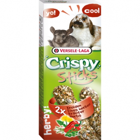 Versele Laga Crispy Sticks Snack para Conejos y Chinchillas con Hierbas