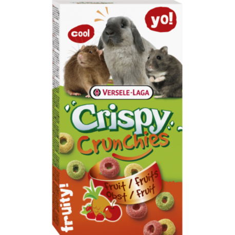 Versele Laga Crispy Crunchies Snack para Conejos y Roedores Con Frutas