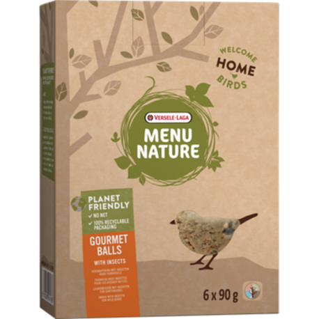 Versele Laga Menu Nature Gourmet Balls Bolas de Grasa para Pájaros con Insectos