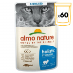 Almo Nature Sterilised Comida Húmeda para Gatos Esterilizados con Bacalao