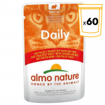 Almo Nature Daily Comida Húmeda para Gatos Bocaditos de Pollo y Buey