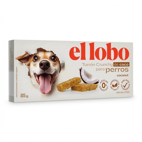El Lobo Turrón Crunchy de Coco Snack para Perros