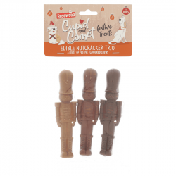 Cupid and Comet Trío Cascanueces Navideño Snack para Perros
