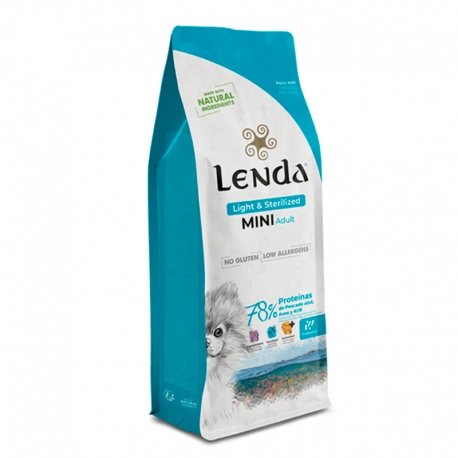 Pienso para perros mini Lenda Light Esterilizado con Pescado