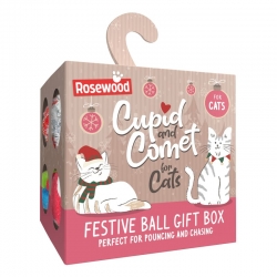 Rosewood Caja de Regalos Peluches para Gatos de Navidad 8 Unidades