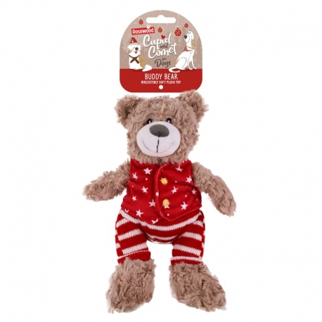 Rosewood Peluche para Perros Osito Buddy de Navidad
