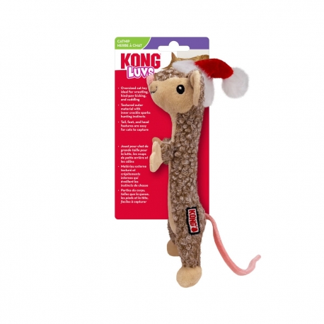 Kong Ratón de Navidad Peluche para Gatos con Catnip