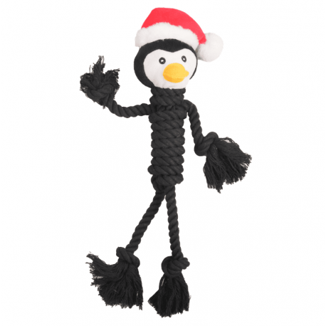 Juguete de Cuerdas para Perros Pingüino de Navidad Pawise