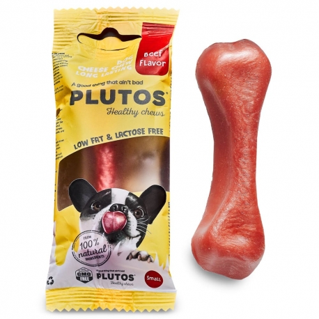Plutos Small Hueso para Perros Pequeños Snack con Queso y Ternera