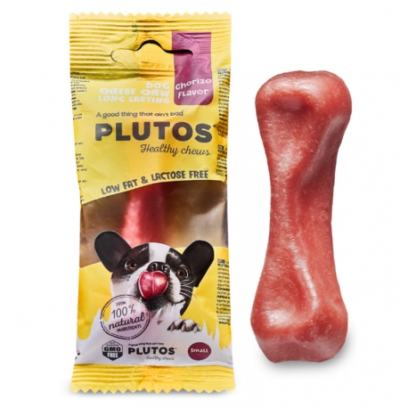 Plutos Small Hueso para Perros Pequeños Snack con Queso y Chorizo