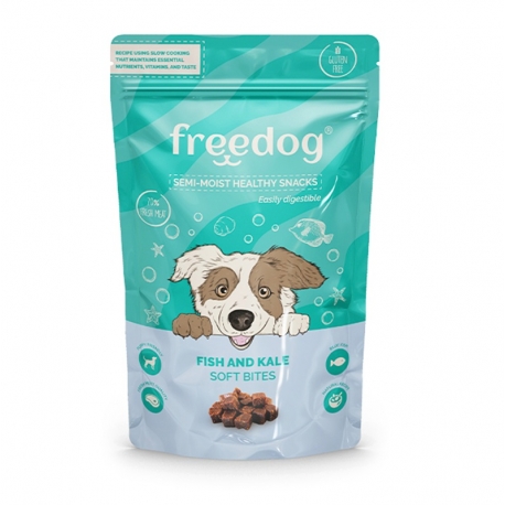 Freedog Snack Semi-húmedo para Perros con Pescado Azul y Col