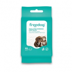 Freedog Toallitas Húmedas Para Perros y Gatos con Talco